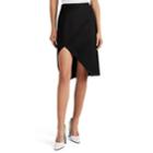 Narciso Rodriguez Women's Asymmetric Virgin Wool Skirt - Black
