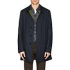 Barneys New York Men's Wool-silk Reversible Raincoat-navy
