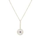 Retrouvai Women's Signature Compass Pendant Necklace-white