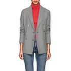 Barneys New York Women's Houndstooth Wool-mohair Double-breasted Blazer-black
