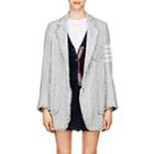 Thom Browne Women's Frayed Tweed Oversized Blazer - Gray
