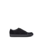 Lanvin Men's Cap-toe Suede Sneakers - Black