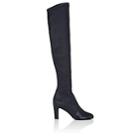 A Plan Application Women's Stretch-leather Knee Boots-navy