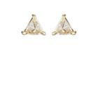 Eva Fehren Women's Tiny Trillion Stud Earrings - Gold