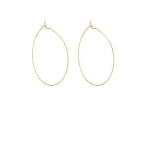 Julie Wolfe Women's Yellow Gold Wire Hoop Earrings - Gold