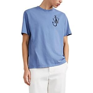 J.w.anderson Men's Logo-print Cotton T-shirt - Blue
