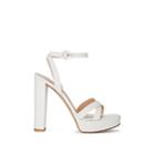 Gianvito Rossi Women's Poppy Leather Platform Sandals - White