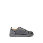 Christian Louboutin Men's Louis Junior Spiked Suede Sneakers - Gray