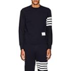 Thom Browne Men's Block-striped Cotton Sweatshirt-navy