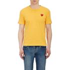 Comme Des Garons Play Men's Heart Cotton T-shirt - Yellow
