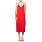 Amiri Women's Embellished Silk T-back Slipdress-red
