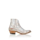 Golden Goose Women's Young Distressed Leather Ankle Boots-silver