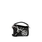 Loewe Women's Puzzle Small Roses Leather Shoulder Bag - Wht.&blk.
