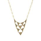 Cathy Waterman Women's Triangle Mesh Necklace-gold