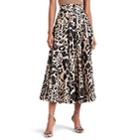 Zimmermann Women's Veneto Leopard-print Linen Flared Skirt