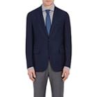 Isaia Men's Gregory Basket-weave Wool Two-button Sportcoat-navy