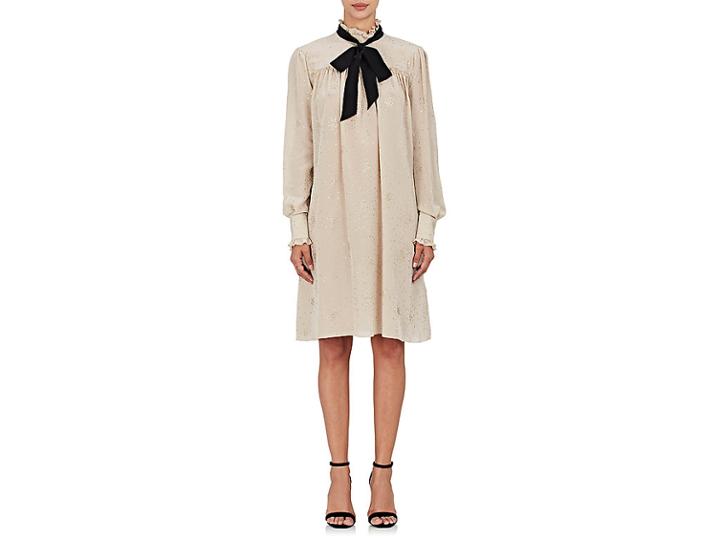 Tomas Maier Women's Dot-pattern Silk Shift Dress