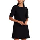 Lisa Perry Women's Peekaboo Wool Crepe Shift Dress - Black
