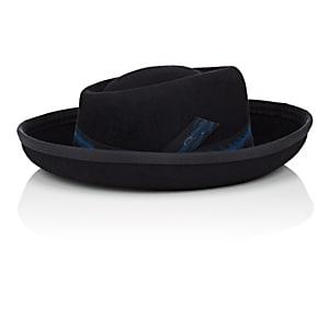 Jennifer Ouellette Women's Porkpie Cooper Fur Felt Hat-black