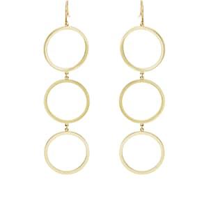 Jennifer Meyer Women's Three-open-circle Drop Earrings-gold