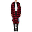 Greg Lauren Women's Checked Wool-blend Kimono Jacket - Red, Blk