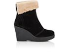 Mr & Mrs Italy Women's Suede & Shearling Wedge Ankle Boots