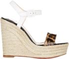 Christian Louboutin Spachica Wedge Espadrille Sandals-brown