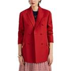 Valentino Women's Worsted Wool-silk Logo-pocket Blazer - Red