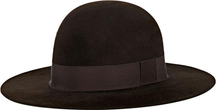 Saint Laurent Felt Hat-brown