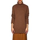 Derek Lam Women's Turtleneck Cashmere-cotton Sweater-brown