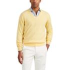 P. Johnson Men's Merino Wool-cashmere V-neck Sweater - Yellow