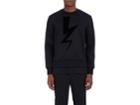 Neil Barrett Men's Lightning-bolt-appliqud Neoprene Oversized Sweatshirt
