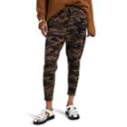 Nili Lotan Women's Nolan Camouflage Cotton Crop Sweatpants - Brown