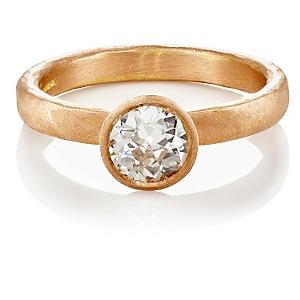 Malcolm Betts Women's Round-faced Ring-rose Gold