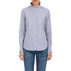 Barneys New York Women's Striped Cotton Shirt-blu, Wht Strp