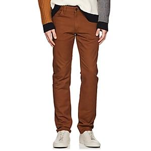 Theory Men's Raffi Stretch-cotton Slim 5-pocket Chinos-brown