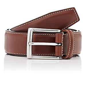 Barneys New York Men's Leather Belt - Brown