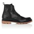 Barneys New York Men's Leather Lace-up Boots-black