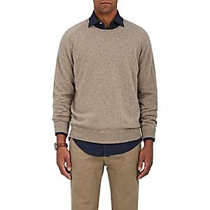 Massimo Alba Men's Cashmere Stockinette-stitched Sweater-beige, Tan