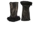 Barneys New York Women's Fur-lined Nappa Leather Fingerless Gloves