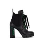 Prada Women's Leather & Neoprene Ankle Boots - Nero