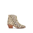 Isabel Marant Women's Dacken Snakeskin-stamped Ankle Boots - Natural