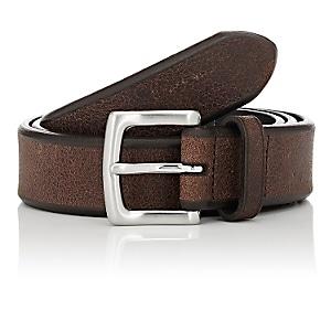 Barneys New York Men's Bridle Leather Belt-dk. Brown