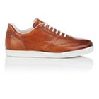 Franceschetti Men's Perforated Leather Sneakers-tan