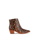 Ulla Johnson Women's Snakeskin-stamped Leather Ankle Boots - Dk. Brown