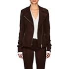 The Row Women's Paylee Suede Moto Jacket-mahogany