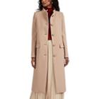 Givenchy Women's Wool Crepe Fitted Coat - Beige, Tan