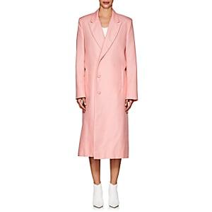 Helmut Lang Women's Tech-canvas Double-breasted Coat-pink