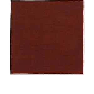 Simonnot Godard Men's Contrast-edge Cotton Pocket Square-red