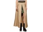 Sacai Women's Slit Cotton Twill Maxi Skirt